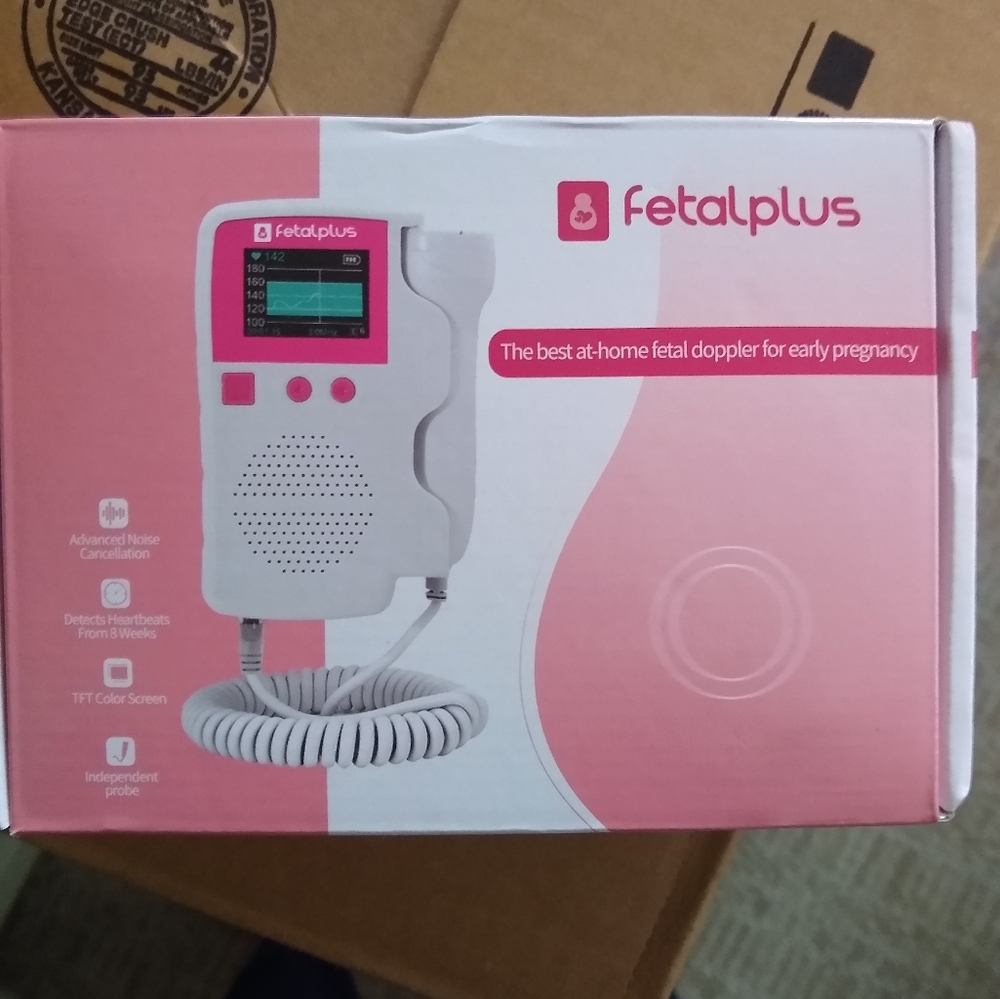 FetalPlus Home Fetal Doppler - Pink and White